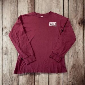 Vans‎ Off The Wall Shirt Adult Small Red Crew Neck Skateboard Skater Tee Mens